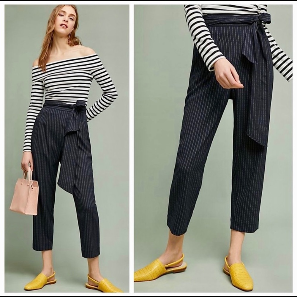 Anthropologie Landen Pinstripe Pants